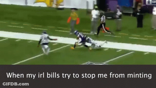 Football Player Tackled Saying When My IRL Bills Try To Stop Me GIF