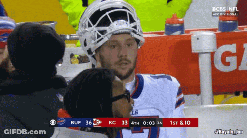 Football Player Talking To Another Player GIF