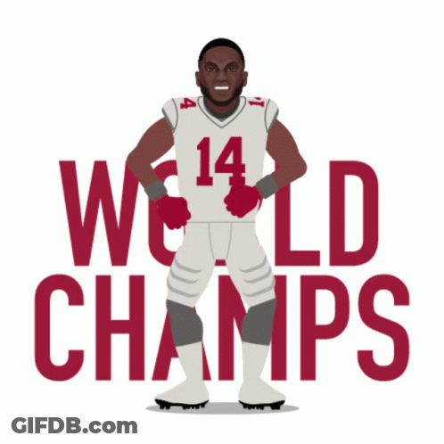 Football Player Thumbs Up World Champs GIF