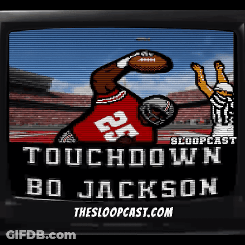 Football Player Touchdown Bo Jackson GIF