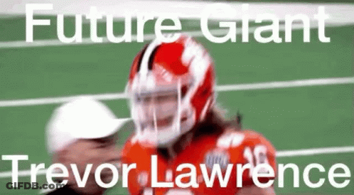 Football Player Trevor Lawrence In Helmet On Field GIF
