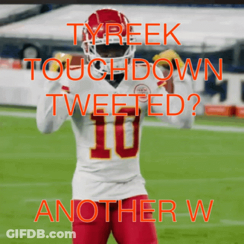 Football Player Tyreek Touchdown Tweeted Another W GIF