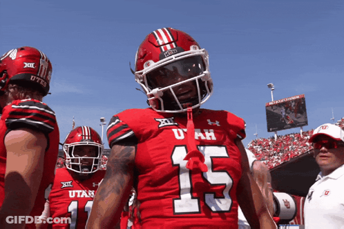 Football Player Utah 15 Jersey GIF