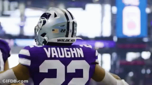Football Player Vaughn In Purple Jersey GIF