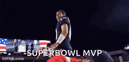 Football Player Walking Fireworks Super Bowl MVP GIF
