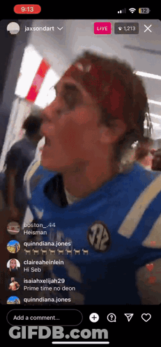 Football Player Wearing Bart Jersey GIF