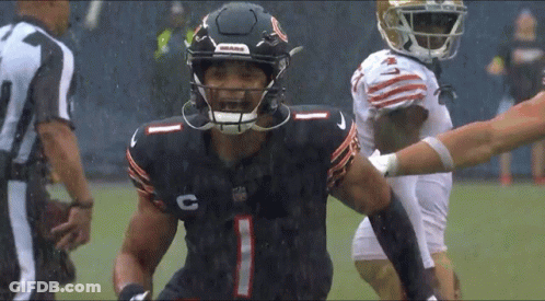 Football Player Wearing Bears Helmet GIF