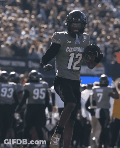 Football Player Wearing Colorado Jersey GIF