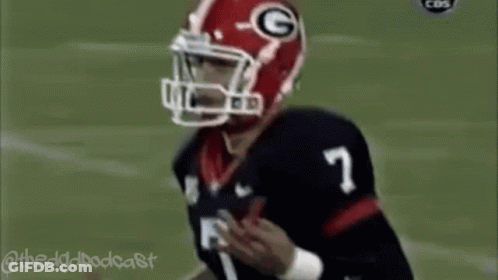 Football Player Wearing G Helmet GIF