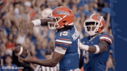 Football Player Wearing Gators Helmet GIF