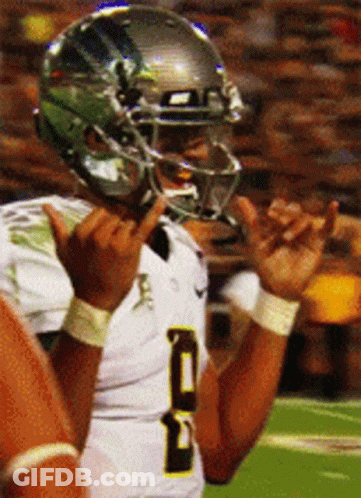 Football Player Wearing Helmet Number 5 GIF