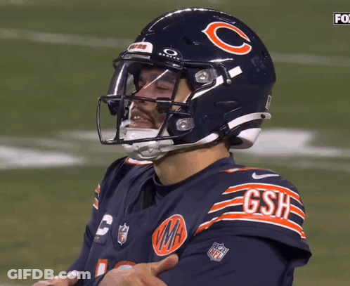 Football Player Wearing Helmet Saying GSH GIF