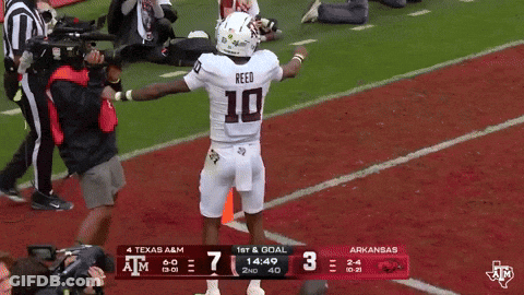 Football Player Wearing Helmet With ATM Letters GIF
