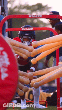 Football Player Wearing Helmet With Wilder GIF
