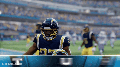 Football Player Wearing Jersey Number 25 GIF