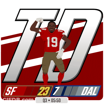Football Player Wearing Number 19 GIF