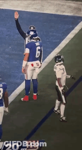 Football Player Wearing Number 6 Jersey GIF