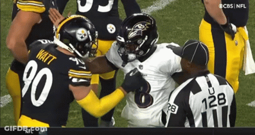 Football Player Wearing Number 90 Jersey GIF