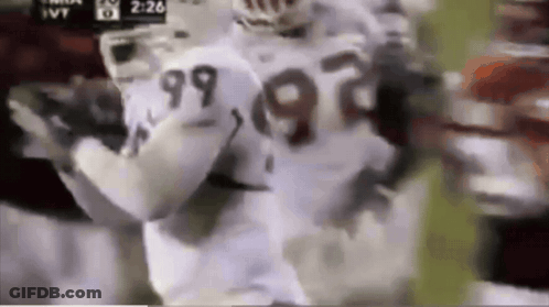 Football Player Wearing Number 99 Jersey GIF