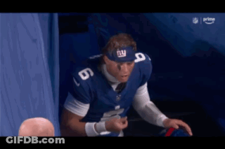 Football Player Wearing NY Headband GIF