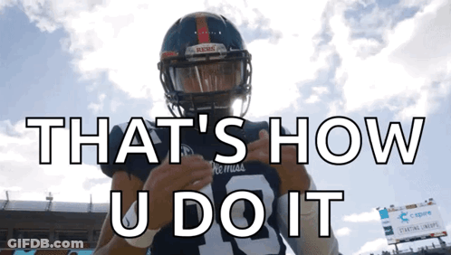 Football Player Wearing Rockets Helmet GIF