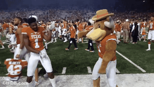 Football Player Wearing Texas Jersey GIF