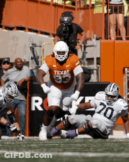 Football Player Wearing Texas Jersey GIF