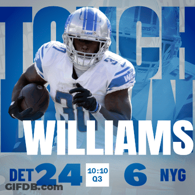 Football Player Williams Running With Ball GIF