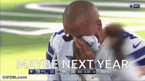 Football Player Wiping Face Towel Maybe Next Year GIF