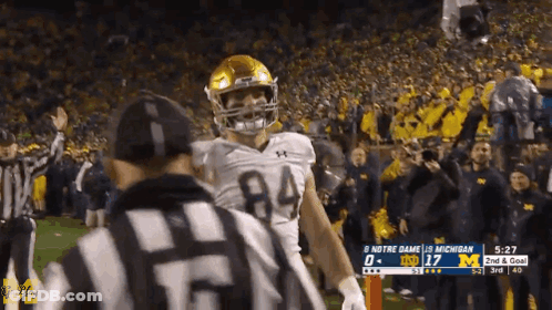 Football Player With 84 On Jersey GIF