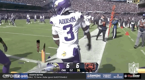 Football Player With Addison 3 Jersey GIF