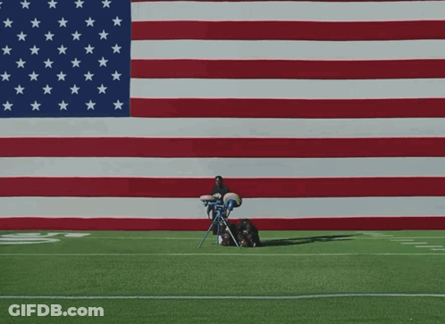 Football Player With American Flag GIF