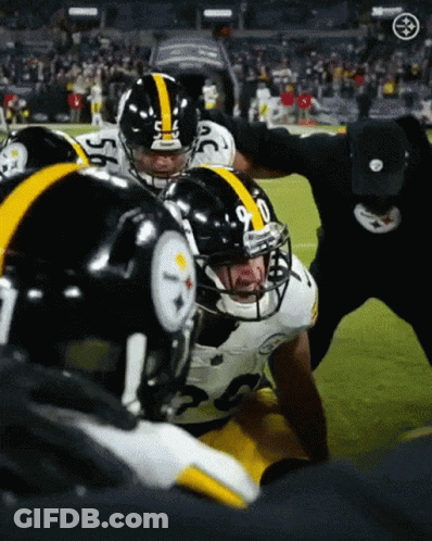 Football Player With Black And Yellow Helmet 30 GIF