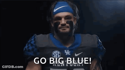 Football Player With Blue Nike Headband GIF