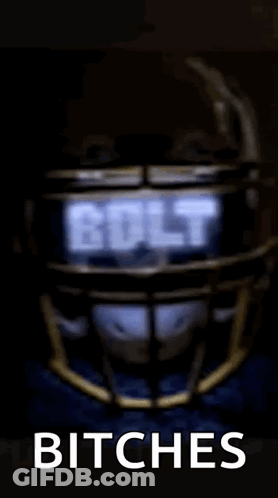 Football Player With Bolt Helmet GIF