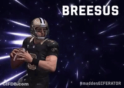 Football Player With Breesus On Helmet GIF