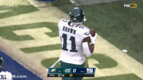 Football Player With Brown Name On Back GIF