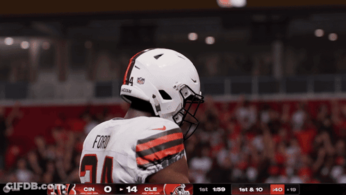 Football Player With Ford On Shirt GIF