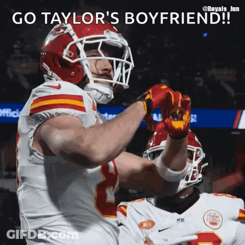 Football Player With Go Taylor's Boyfriend GIF