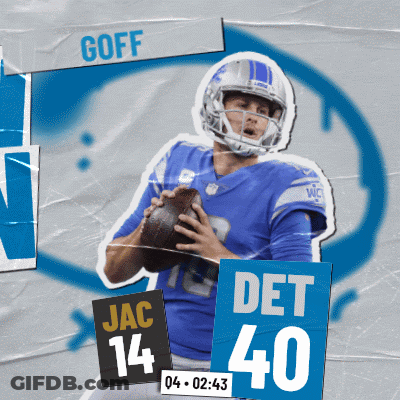 Football Player With Goff On Jersey GIF