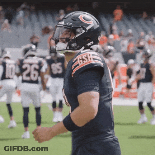 Football Player With GSR Helmet GIF