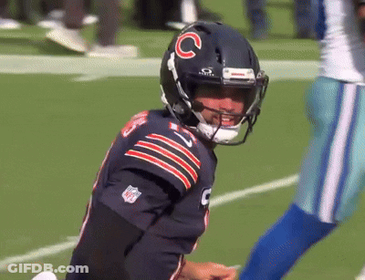 Football Player With Helmet And Letter C GIF
