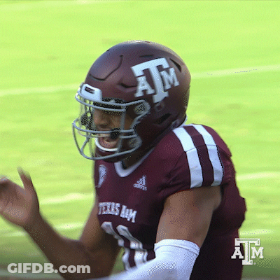 Football Player With Helmet Letter A GIF