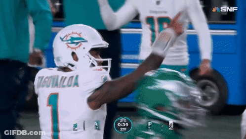 Football Player With Helmet Number 1 GIF