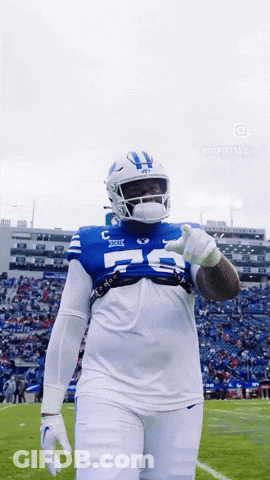 Football Player With Helmet Number 25 GIF