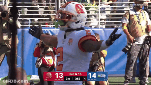 Football Player With Helmet Number 3 GIF