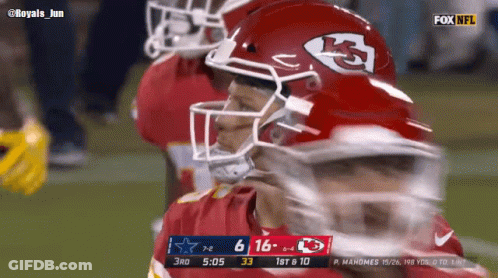 Football Player With Helmet Number 33 GIF