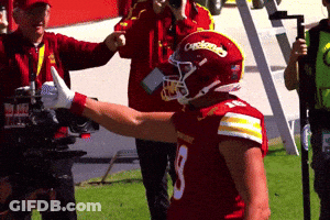 Football Player With Helmet Number 8 GIF