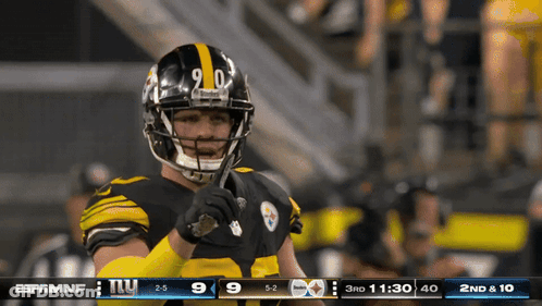 Football Player With Helmet Number 9 GIF