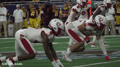 Football Player With Helmet Saying A GIF
